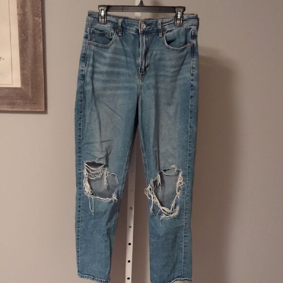 American Eagle Outfitters Denim - American Eagle Outfitters Blue Ripped Boyfriend Jeans